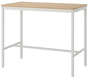Стол IKEA Tommaryd 130x70x105 Дубовый шпон Беленый/Белый
