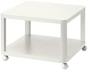 Журнальный столик IKEA Tingby 64x64 на колесиках Белый