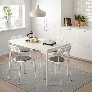 Набор стол и стулья IKEA Melltorp/Adde 125 cm Белый (1+4)