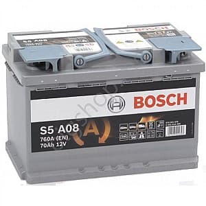 Автомобильный аккумулятор Bosch 70AH 760A(EN) (S6 008 AGM)