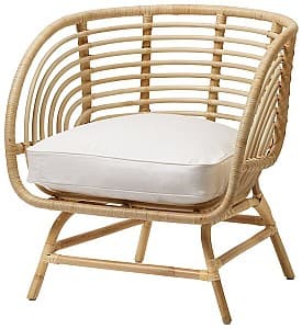 Кресло IKEA Buskbo Ротанг/Джупвик Белый