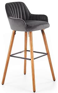 Барный стул Halmar H93 Темно-серый/Орех (Коричневый)