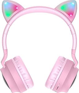 Наушники HOCO W27 Cat Ear Pink