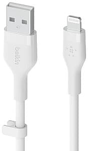 USB сablu Belkin USB-A to Lightning White (CAA008BT3MWH)