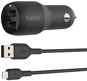 Автомобильная зарядка Belkin Dual USB-A 24W CCD001BT1MBK