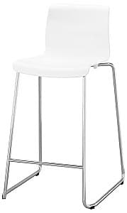 Барный стул IKEA Glenn 66см Белый/Хромированный