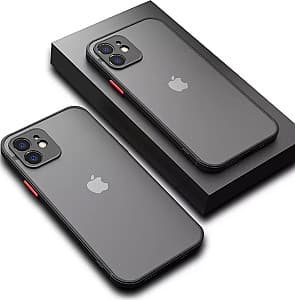 Husă Apple Shockproof armored matte case for iPhone 12 Black