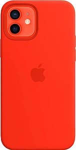 Чехол Apple Silicon Case Premium Red for iPhone 12 Series