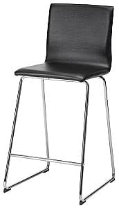 Барный стул IKEA Volfgang 67см Хромированный/Бумстад (Черный)