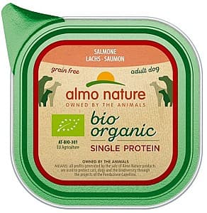 Hrană umedă pentru câini Almo Nature BIO ORGANIC Alu Monoprotein Salmon 150g