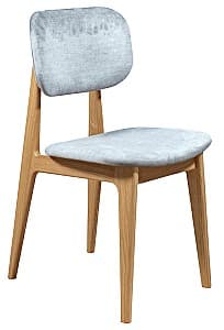 Деревянный стул MobiCasa Otis Натуральный(Коричневый)/Topaz 92(Серый)