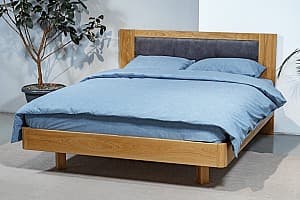 Кровать MobiCasa Асти 180x200 Натуральный(Коричневый)/Palladium 16(Синий)
