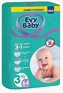 Подгузники Evy Baby №3 64шт (8683881000271)