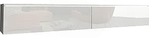 Tumba pentru televizor Bratex Lowboard D 180 (White/White Gloss)