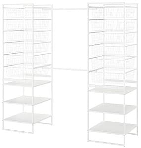 Стеллаж IKEA Jonaxel каркас/проволочные корзины/штанги/6 полок Белый