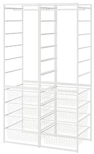 Стеллаж IKEA Jonaxel каркас/проволочные корзины/штанги 99x51x173 Белый