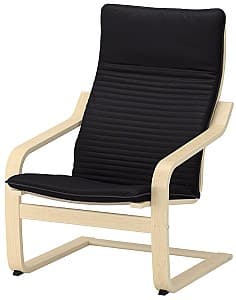 Кресло IKEA Poang Березовый шпон/Книса Черный