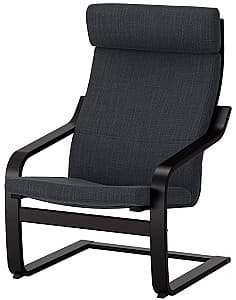 Кресло IKEA Poang Черно-коричневый/Хилларед Антрацит