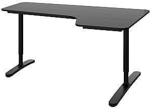 Masa de birou IKEA Bekant colt dreapta/furnir frasin 160x110 Negru