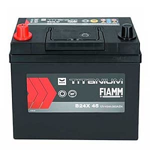 Автомобильный аккумулятор Fiamm Black Japan B24JX 45Ah L+ 360A узкая клема 237x128x225