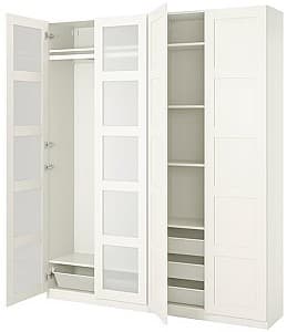 Шкаф IKEA Pax/Bergsbo 200x38x236 Белый/Стекло Матовая