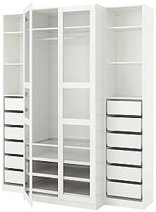 Шкаф IKEA Pax 200x60x236 Белый/Стекло Tyssedal