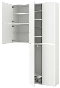 Шкаф IKEA Platsa 6 дверей 140x42x241 Белый Fonnes