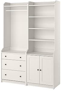 Прихожая IKEA Hauga открытый шкаф/4 полки 139x46x199 Белый