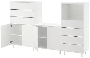 Детский шкаф IKEA Platsa 220x42x133 Белый/Fonnes Белый