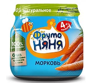 Пюре для детей ФрутоНяня Морковь (4 мес+) 80 гр.