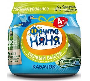 Пюре для детей ФрутоНяня Кабачок (4 мес+) 80 гр.