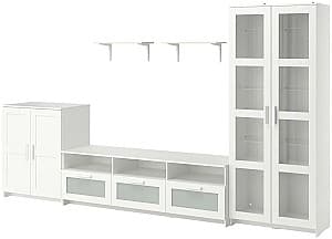 Стенка IKEA Brimnes/Burhult 338x41x190 Белый