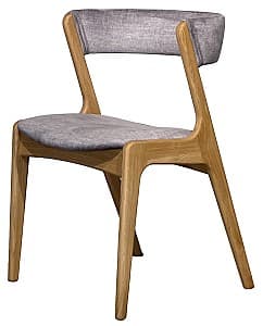 Деревянный стул MobiCasa Danish Натуральный(Коричневый)/Vogue 14(Серый)