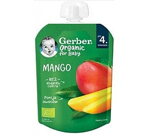 Piure pentru copii Gerber Organic mango 80gr(4m+)