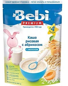 Каши для детей Bebi Premium рис с молоком и абрикосами
