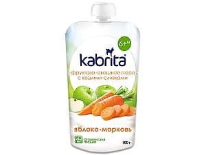 Пюре для детей Kabrita Яблоко-морковь-сливки