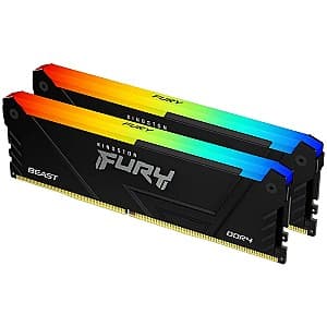 Оперативная память Kingston Fury Beast RGB 32GB DDR4-3733MHz (KF437C19BB12AK2/32)