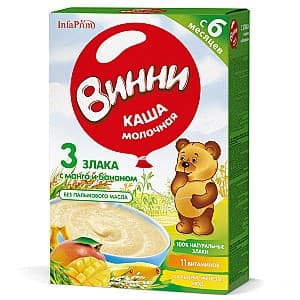 Каши для детей Винни 3 злака с манго и бананом