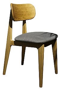 Деревянный стул MobiCasa Polo Натуральный(Коричневый)/Inari 90(Серый)
