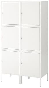 Шкаф IKEA Hallan с 6 дверцами 90x47x167 Белый
