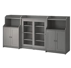 Витрина IKEA Hauga 244x46x116 Серый