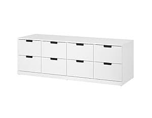 Комод IKEA Nordli 8 ящиков 160x54 Белый