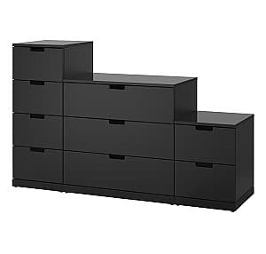 Комод IKEA Nordli 9 ящиков 160x99 Антрацит(Черный)