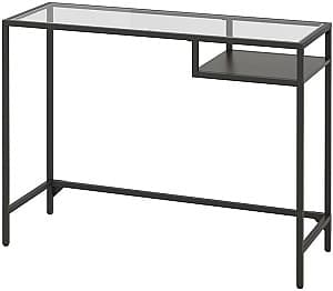 Офисный стол IKEA Vittsjo для ноутбука 100x36 Черно-Коричневый/Стекло