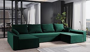Угловой диван Space Meble Paul U Itaka 10 Темно-зеленый