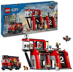 Constructor LEGO City Fire Station With Fire Truc 60414