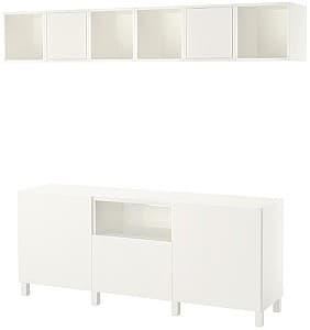 Стенка IKEA Besta/Eket 210x40x220 Белый