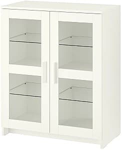 Витрина IKEA Brimnes стеклянные дверцы 78x95 Белый