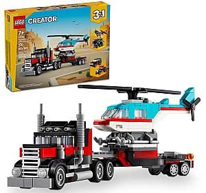 Constructor LEGO Creator Flatbed Truck With Helicopt 31146