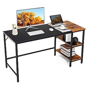 Компьютерный стол Costway CB10417DK Черный/Рустик-коричневый